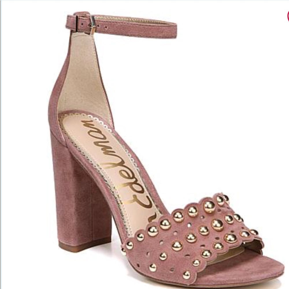 Sam Edelman Pink Yaria Suede Sandals with Studs